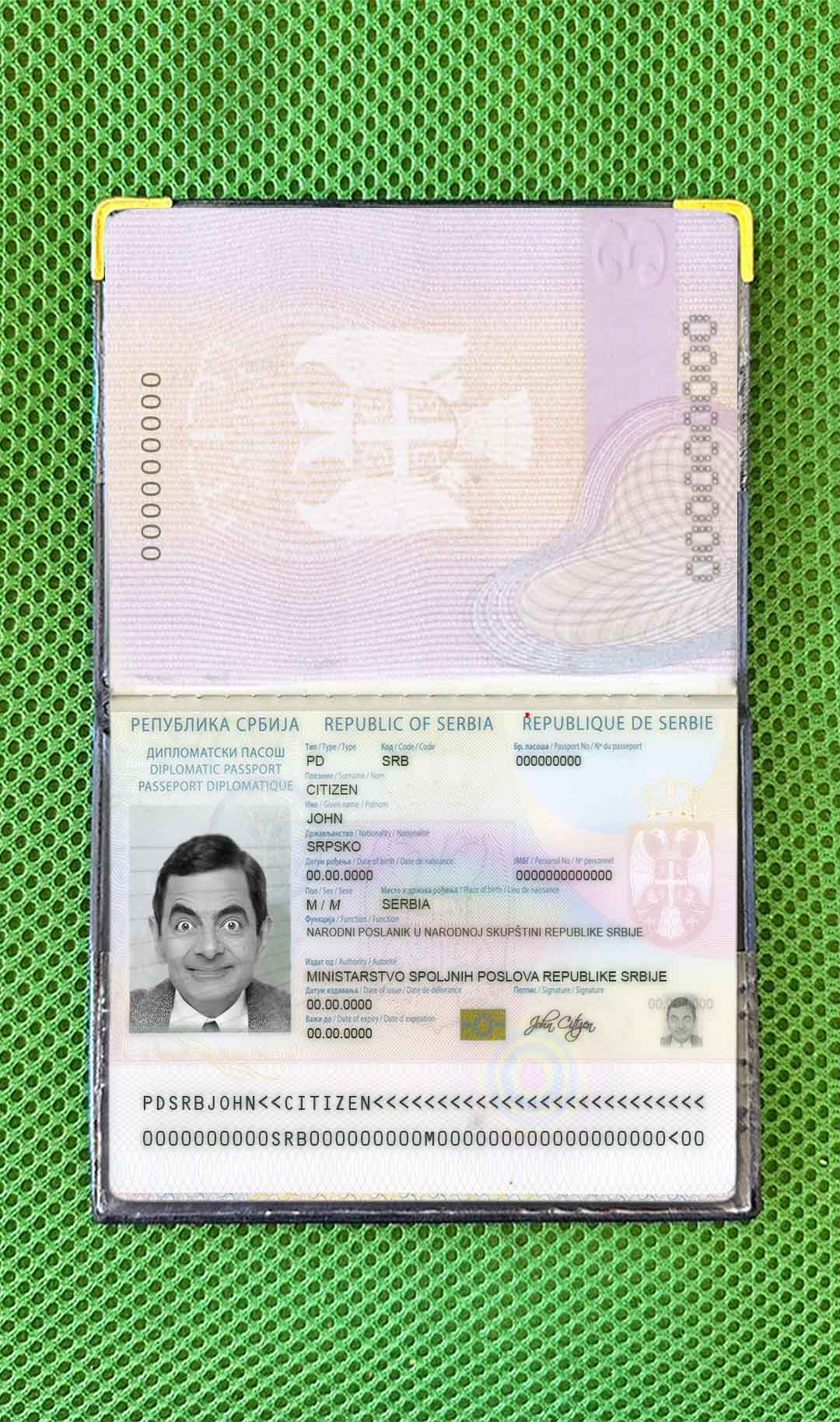 Serbia pass (2016 present) photo look PSD template